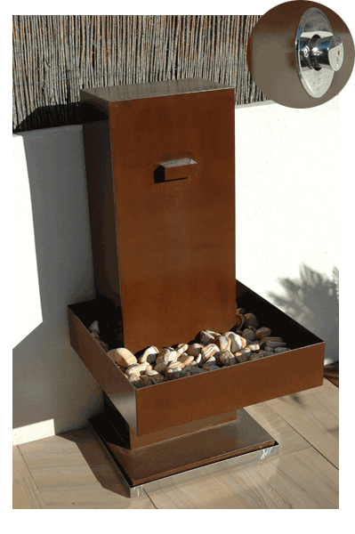 Fuente en acero Corten